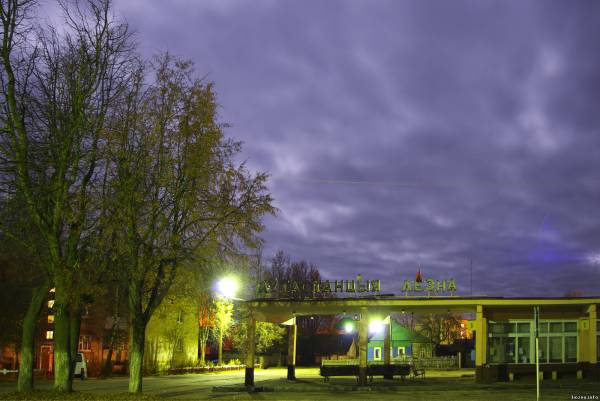 Автостанция ночью